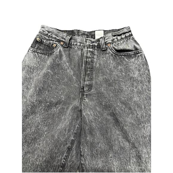 VTG Levis Button Fly Size 11 Black Acid Wash Denim Mom Jean USA Made 1980's - Picture 5 of 13